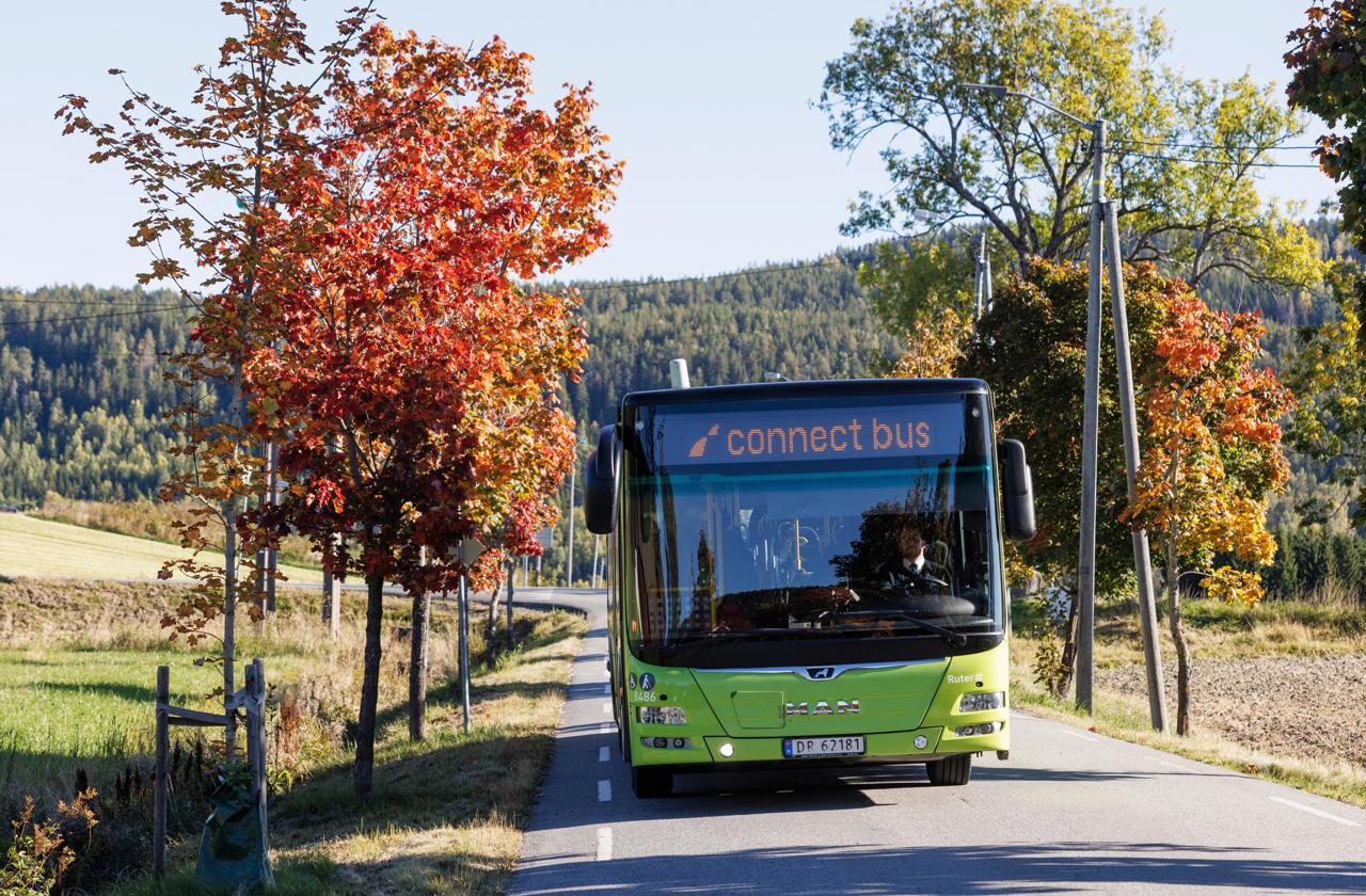 Bus driving in the nordic nature